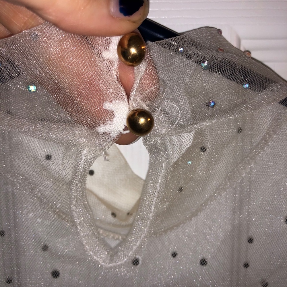 Sheer Rhinestoned Party Top - Picture 8 of 8